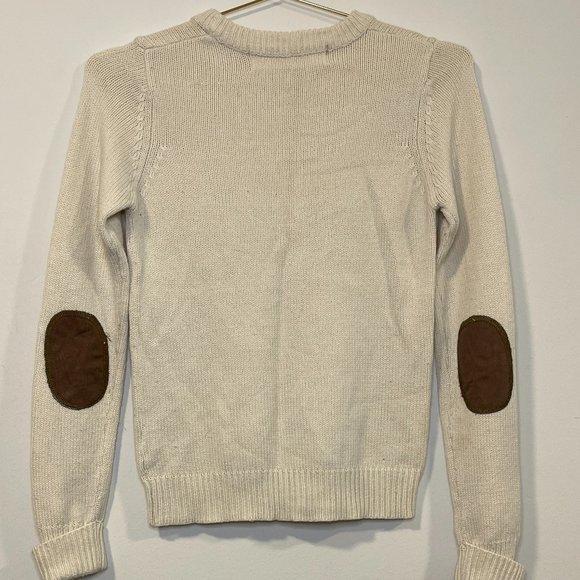 Zara Sweaters - Cream Knit with Elbow Patches